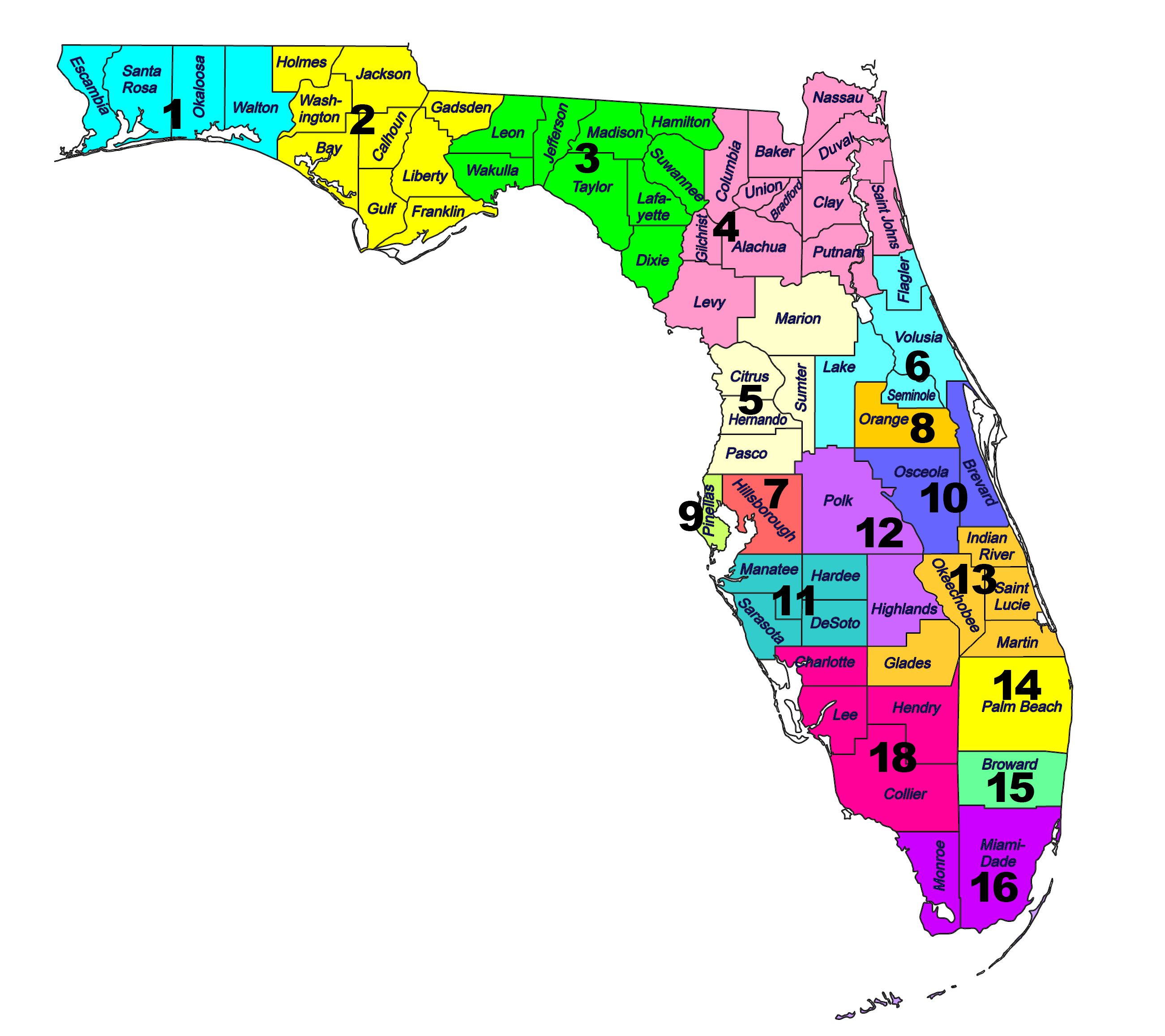 Florida Districts Map